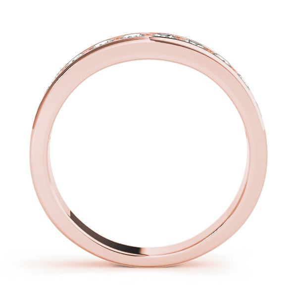 14K Rose Gold Diamond Wedding Ring