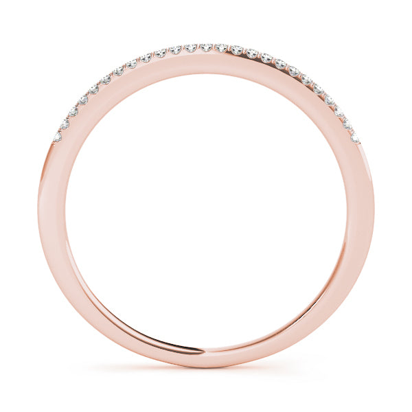 Rose Gold 0.1 CT Diamond Wedding Band