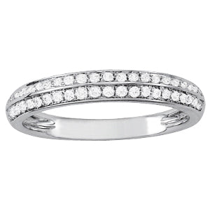 Round Diamond Pave Wedding Band