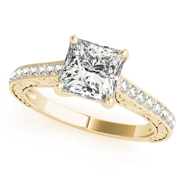 18K Yellow Gold Diamond Engagement Ring | 0.5 ctw