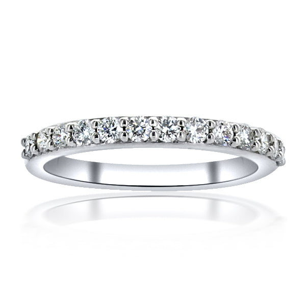 Platinum Shared-Prong Diamond Wedding Band