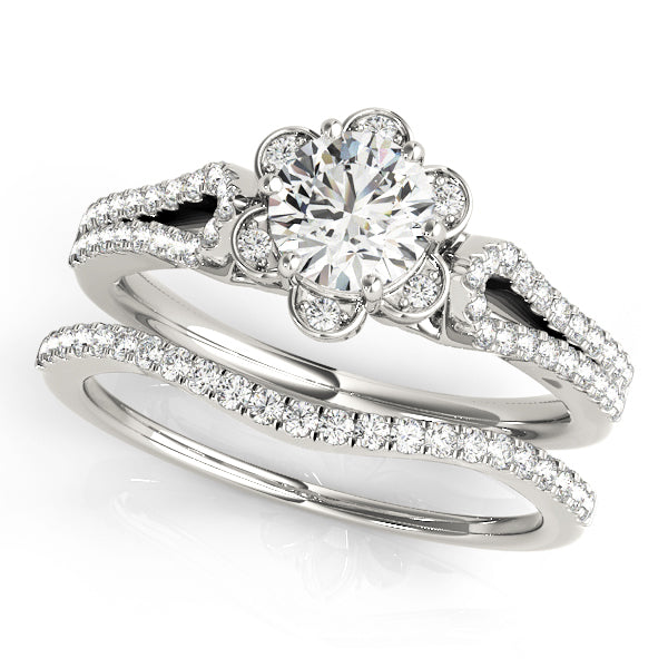 Brilliant Round Diamond Halo Engagement Ring