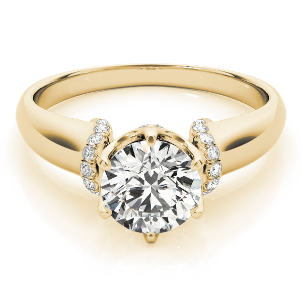 14K Yellow Gold Vintage Diamond Engagement Ring