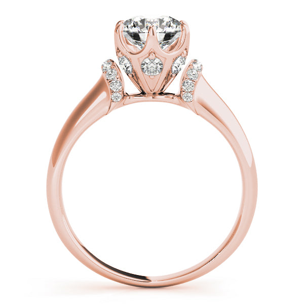 14K Rose Gold Vintage Diamond Engagement Ring