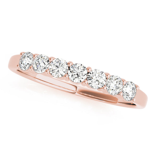 18K Rose Gold 7-Diamond Wedding Ring
