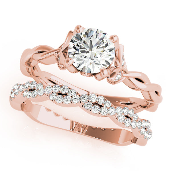 18K Rose Gold 0.75 ct Diamond Engagement Ring