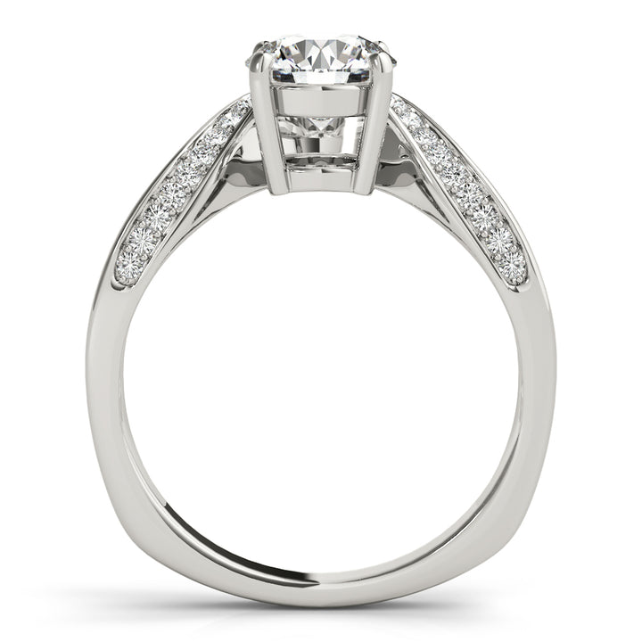 0.5 CT Round Diamond Single Row Ring