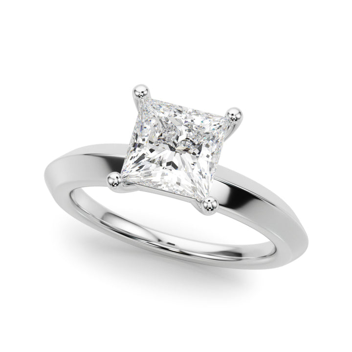0.75 CT Square Diamond Solitaire Ring