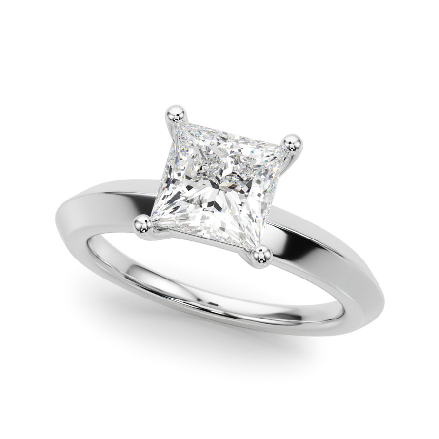 0.75 CT Square Diamond Solitaire Ring