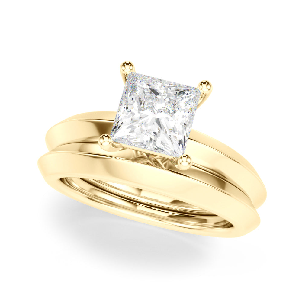 18K Yellow Gold Diamond Solitaire Engagement Ring