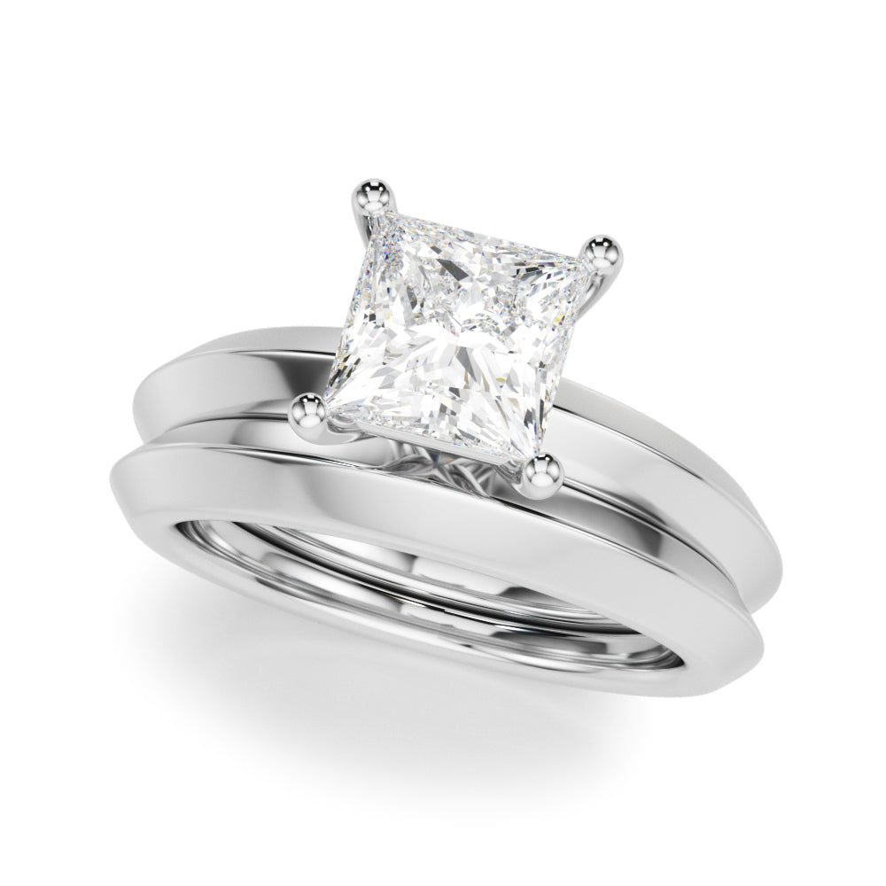 0.75 CT Square Diamond Solitaire Ring