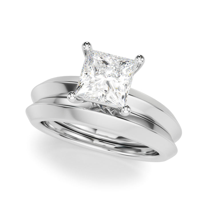 0.75 CT Square Diamond Solitaire Ring