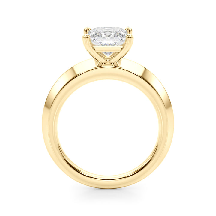 18K Yellow Gold Diamond Solitaire Engagement Ring
