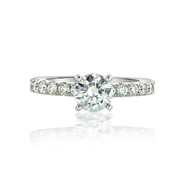 Solid Split-Prong High-Quality Diamond Engagement Ring Setting