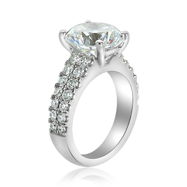 The "Avaline" double-row platinum diamond engagement setting