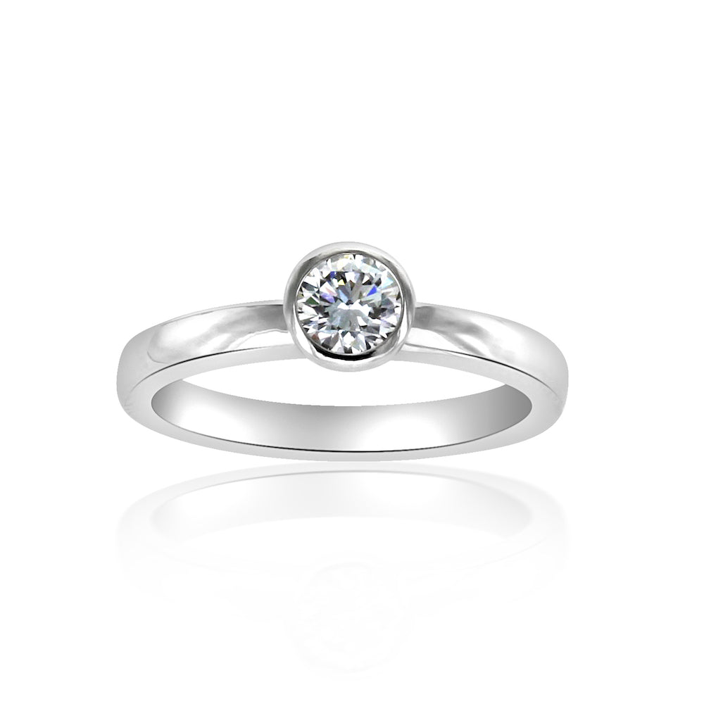 Customizable Platinum Friendship Ring