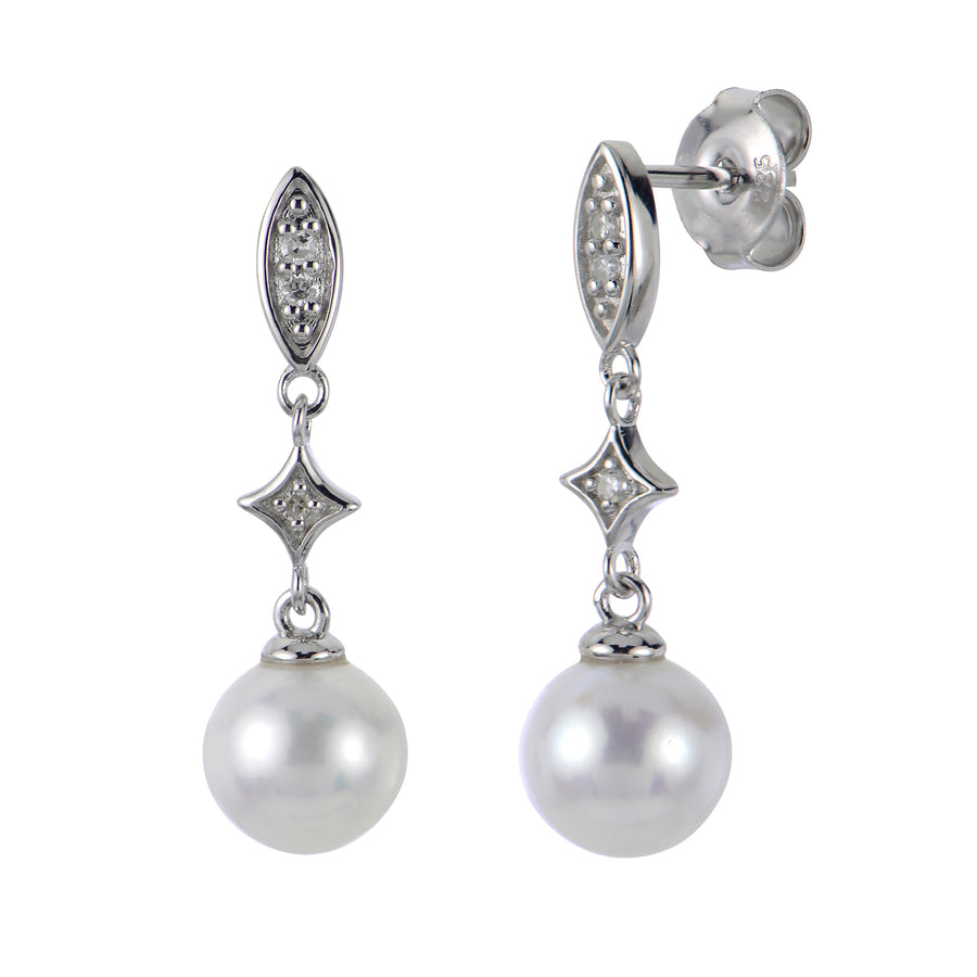 Sterling Silver Freshwater Pearl Earring