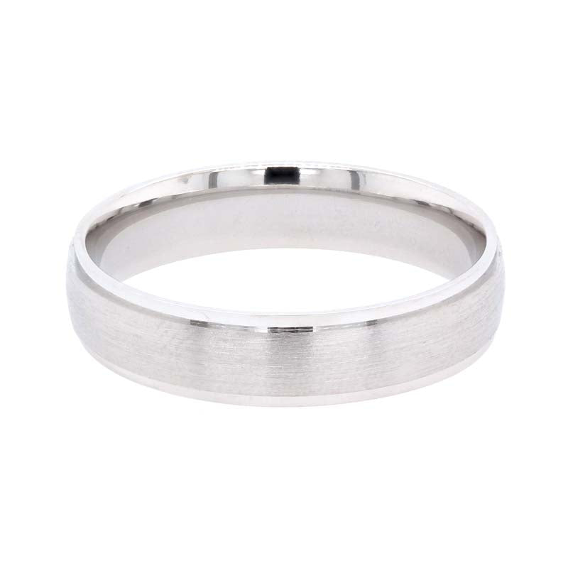 5mm Platinum Satin Center / Mirror Finish Flat Edges