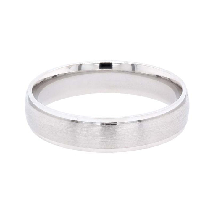 5mm Platinum Satin Center / Mirror Finish Flat Edges