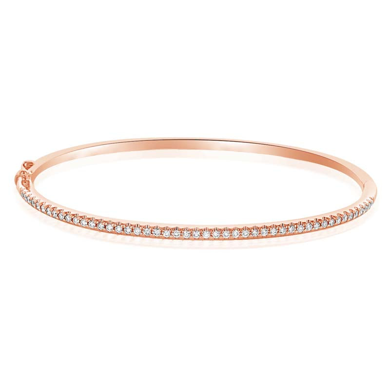 14kt Rose Gold Diamond Bangle