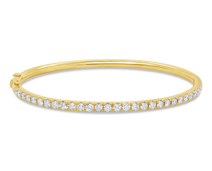 14K Yellow Gold Diamond Bangle Bracelet