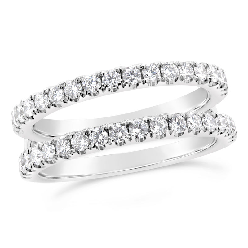 14kt White Gold Diamond Ring Jacket Prong Set