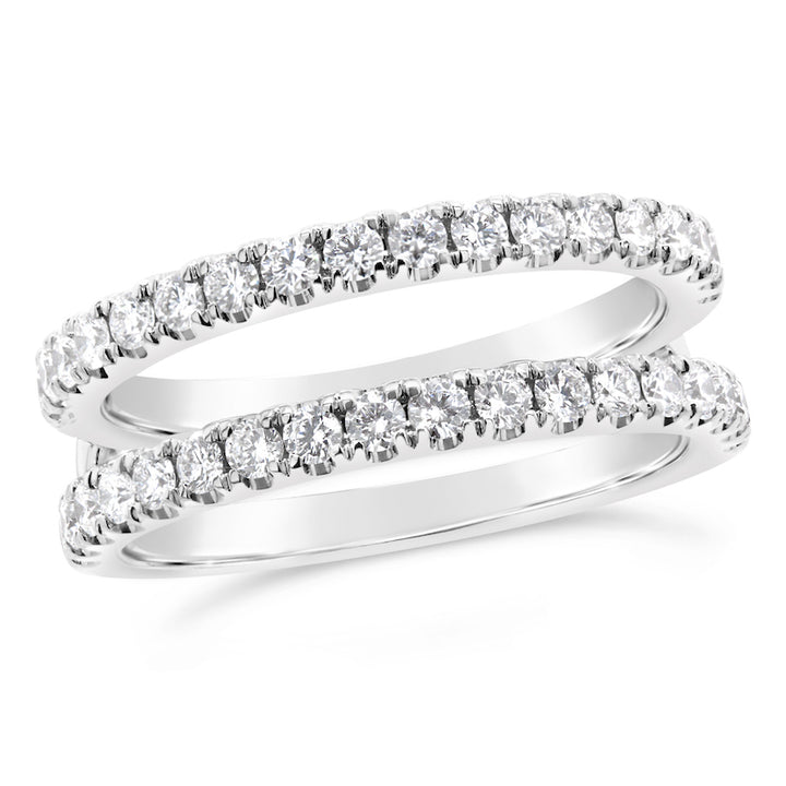 14kt White Gold Diamond Ring Jacket Prong Set