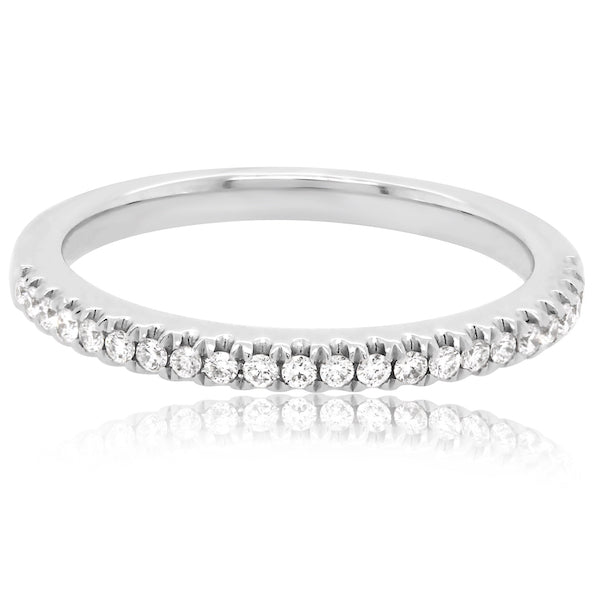 Saralee split prong diamond wedding band