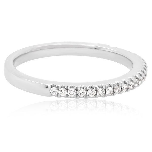 Saralee split prong diamond wedding band