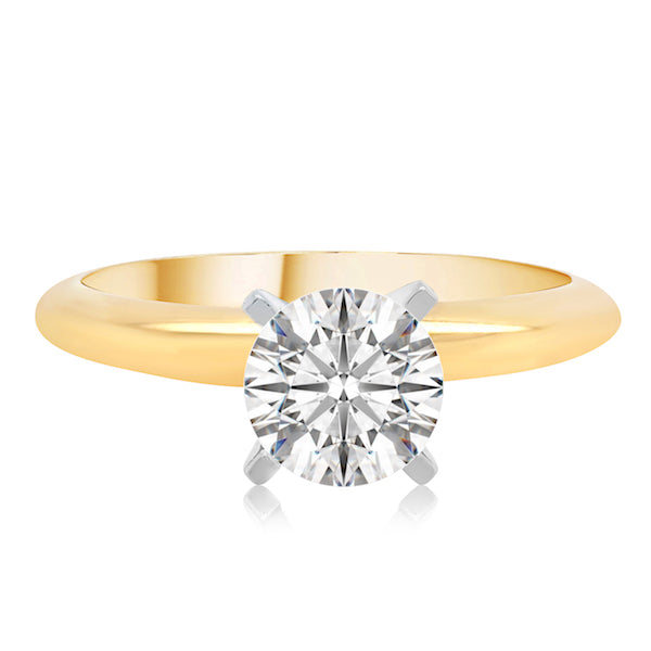 Classic Gold Half Rounded Solitaire Setting