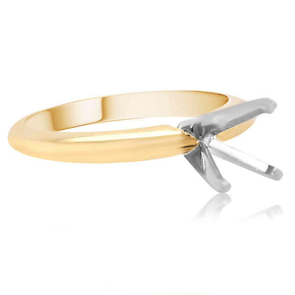 Classic Gold Half Rounded Solitaire Setting