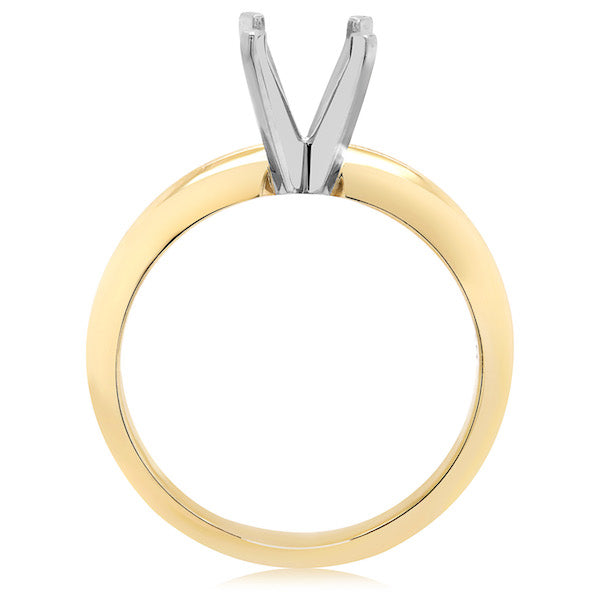 Classic Gold Half Rounded Solitaire Setting