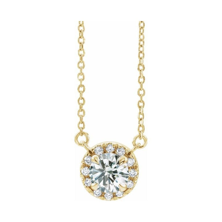 French-Set Halo-Style Necklace or Center