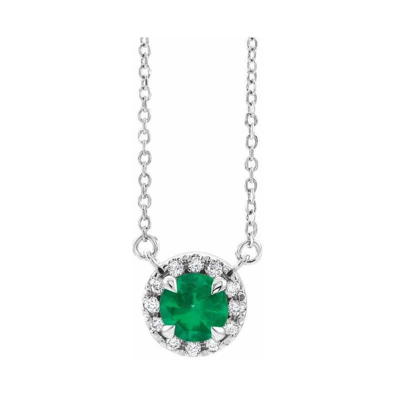 French-Set Halo-Style Necklace or Center