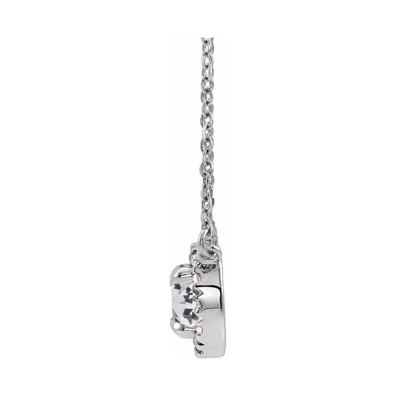 French-Set Halo-Style Necklace or Center