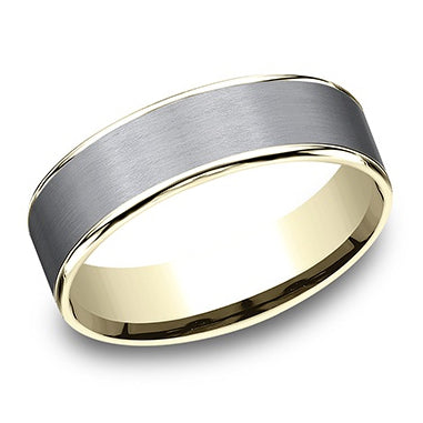 6.5mm 14ky & Tant Satin Polished Edges