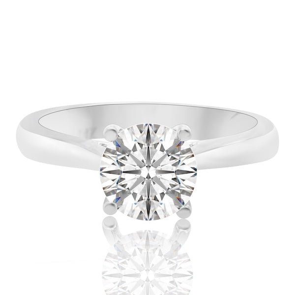 Timeless Basket Style Solitaire Platinum Setting | Washington Diamond