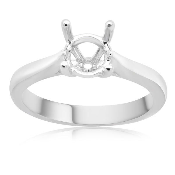 Timeless Basket Style Solitaire Platinum Setting | Washington Diamond