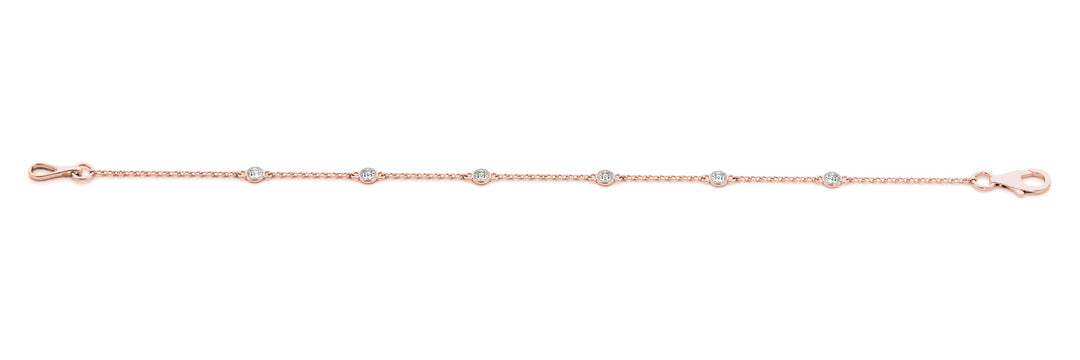 14K Rose Gold Diamond Fashion Bracelet
