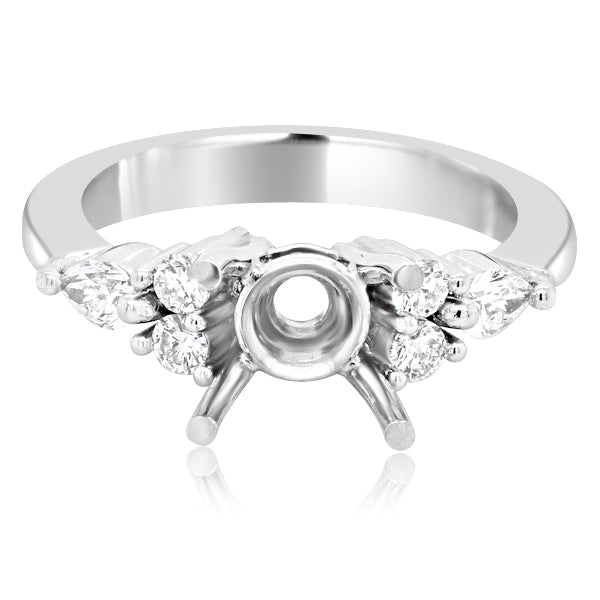 Platinum 7-Stone Engagement Ring Setting | Blank Mount