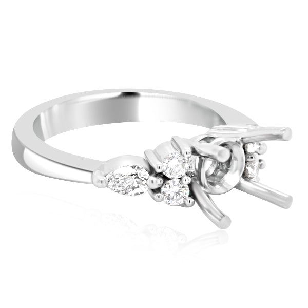 Platinum 7-Stone Engagement Ring Setting | Blank Mount