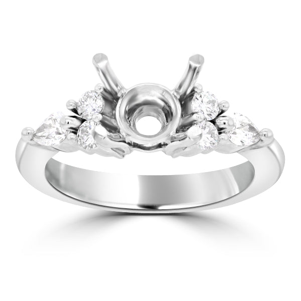 Platinum 7-Stone Engagement Ring Setting | Blank Mount