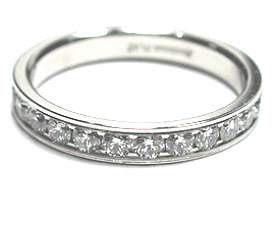 Platinum Channel Set Eternity Band 1.08cttw