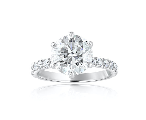 Magical Hidden Halo Platinum Diamond Engagement Ring