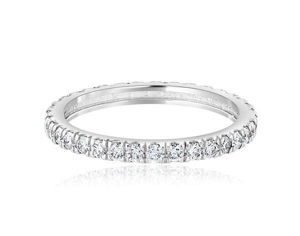 Platinum Single Row Eternity Band with 34 diamonds | Washington Diamond