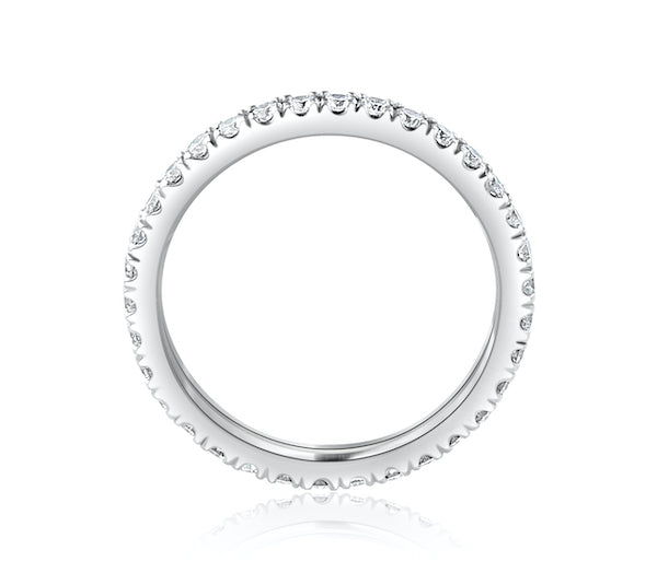 Platinum Single Row Eternity Band with 34 diamonds | Washington Diamond