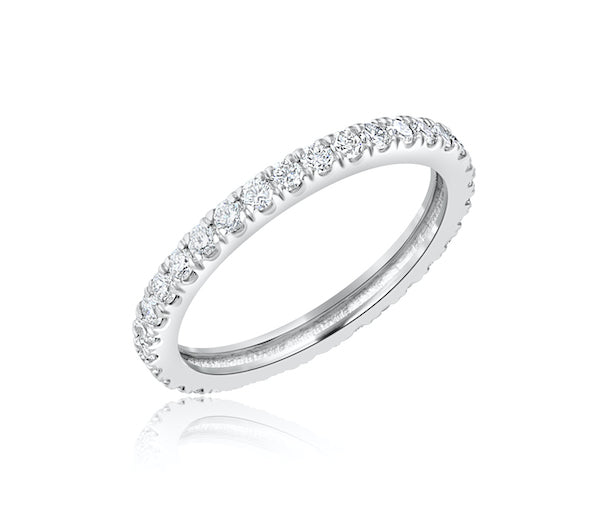 Platinum Single Row Eternity Band with 34 diamonds | Washington Diamond