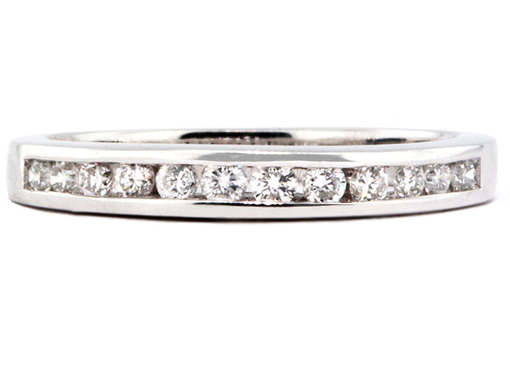 Platinum Channel-Set Diamond Wedding Band