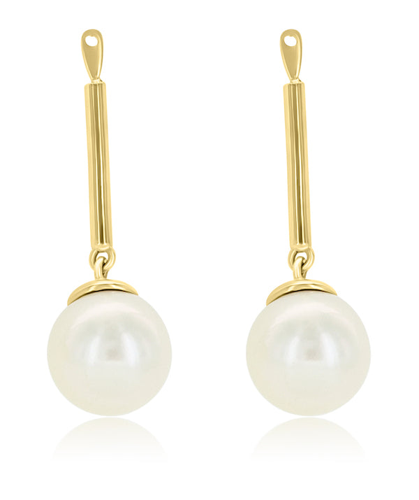 Add-On 9mm Pearl 14K Yellow Gold Drop Earrings