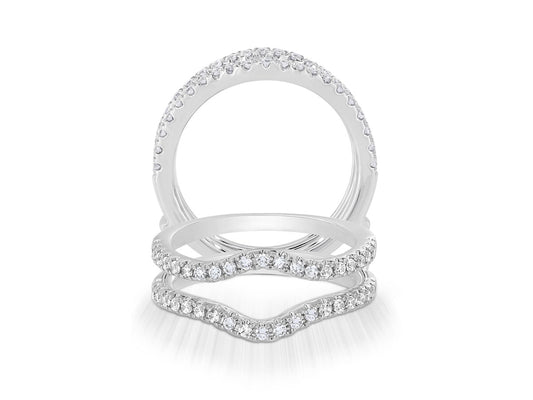 14 Karat White Gold 1.00 Carat Diamond Insert Band
